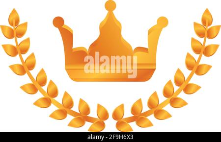 Symbol für die ranghohe Lorbeerkrone. Karikatur von Ranking Lorbeerkrone Vektor-Symbol für Web-Design auf weißem Hintergrund isoliert Stock Vektor