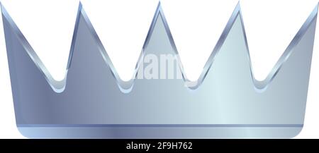 Symbol für das Ranking der silbernen Krone. Cartoon von Silber Krone Ranking Vektor-Symbol für Web-Design isoliert auf weißem Hintergrund Stock Vektor