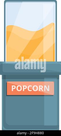Popcornstand-Ikone von Circus. Cartoon von Circus Popcorn Stand Vektor-Symbol für Web-Design isoliert auf weißem Hintergrund Stock Vektor