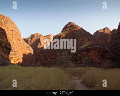 Die Strecke nach Cathedral Gorge, Bungle Bungles, Purnululu National Park, Western Australia Stockfoto