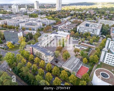 Friedrich-Ebert-Gymnasium-Schule Landkreis-Luftpanorama in Bonn-Stadt in Deutschland. Stockfoto