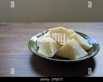 Butterreis-Kuchen, Präfektur Akita, Japan Stockfoto