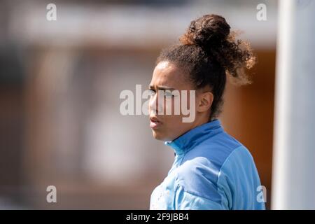 Bromley, Großbritannien. April 2021. Chloe Morgan (1 Crystal Palace) vor dem Vitality Womens FA Cup-Spiel zwischen Crystal Palace und London Bees in Hayes Lane, Bromley, England. Kredit: SPP Sport Pressefoto. /Alamy Live News Stockfoto