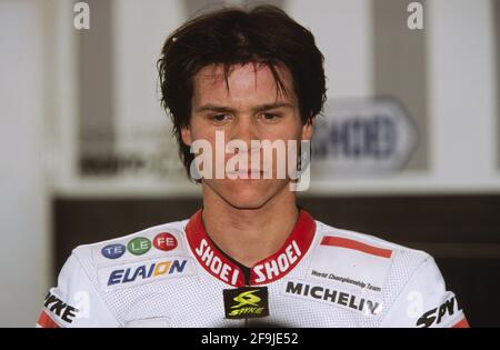 Sebastian Porto, (ARG), Aprilia 250, 500 Motorrad-GP von Deutschland, Sachsenring. Stockfoto