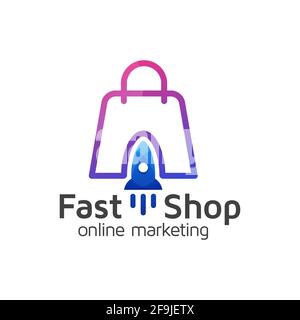 Logo-Design schnell Shop Vektor Stock Vektor