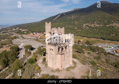 Burg La Mota in Alhaurín el Grande in der Provinz Malaga, Spanien. Stockfoto