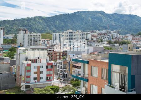 Ibague, Tolima / Kolumbien - 6. November 2016. Panoramica der Stadt. Kolumbianische Gemeinde im Zentrum-Westen von Kolumbien, in der Central Co Stockfoto
