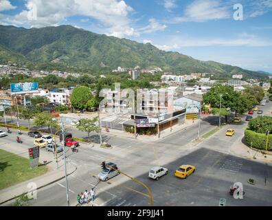 Ibague, Tolima / Kolumbien - 6. November 2016. Panoramica der Stadt. Kolumbianische Gemeinde im Zentrum-Westen von Kolumbien, in der Central Co Stockfoto