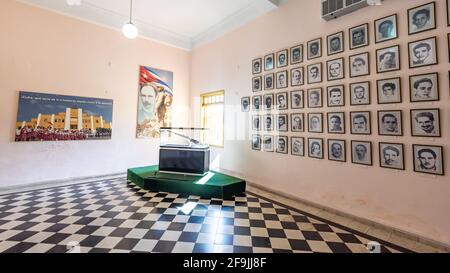 Im Inneren der Cuartel Moncada oder Moncada Barracks in Santiago de Cuba, Kuba Stockfoto