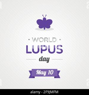Welt-Lupus-Tag. Mai 10. Vektorgrafik, flaches Design Stock Vektor