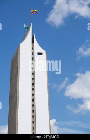 Medellin, Antioquia / Kolumbien - 03. August 2017. Gebäude Coltejer, Es wurde auf dem alten Theater und dem Europa Hotel Junin gebaut, ab 1968 Stockfoto