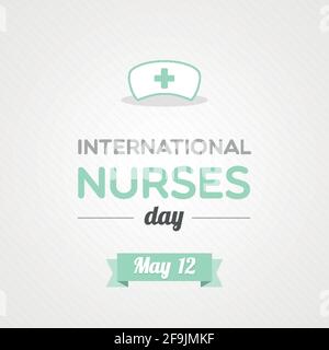 Internationaler Krankenschwestern-Tag. Mai 12. Vektorgrafik, flaches Design Stock Vektor