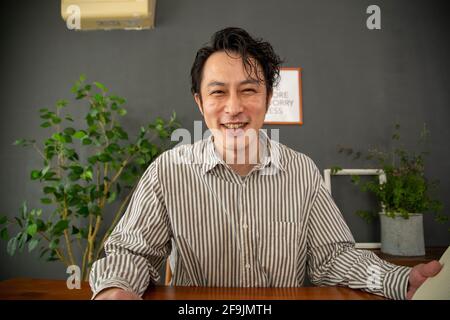 Anzeige des Video-Chats Stockfoto