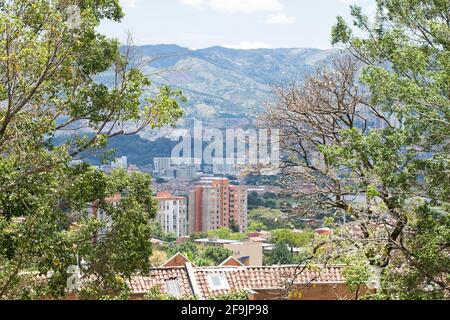 Medellín, Antioquia / Kolumbien - 25. August 2018. Überblick über die Stadt Medellin. Medellin ist eine Gemeinde in Kolumbien, der Hauptstadt des Departements Stockfoto