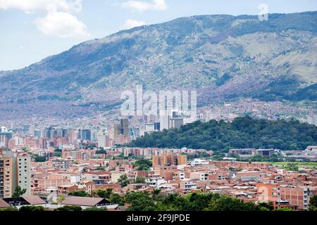 Medellín, Antioquia / Kolumbien - 25. August 2018. Überblick über die Stadt Medellin. Medellin ist eine Gemeinde in Kolumbien, der Hauptstadt des Departements Stockfoto