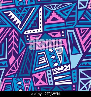 Boho-Textur. Boho Stil Mode Muster. Textil-Dessin Chile-Muster. Stock Vektor