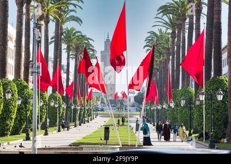 Innenstadt von Rabat, der Hauptstadt Marokkos Stockfoto