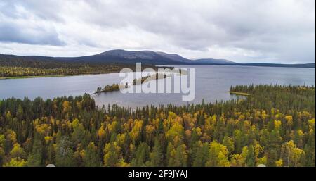 Esker auf der Pallasjarvi-Antenne 3 Stockfoto