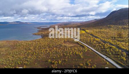 Arctic Laub Road 01 Stockfoto