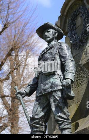 Canterbury, Kent, Großbritannien. Dane John Gardens: Buffs und Royal East Kent Imperial Yeomanry Boer war Memorial. 1904 Vorgestellt Stockfoto