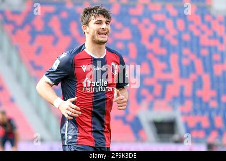 Bologna, Italien. April 2021. Riccardo Orsolini (Bologna) während Bologna FC vs Spezia Calcio, Italienische Fußballserie A Spiel in Bologna, Italien, April 18 2021 Kredit: Unabhängige Fotoagentur/Alamy Live Nachrichten Stockfoto