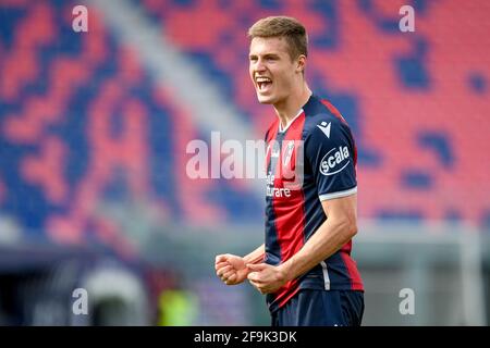 Bologna, Italien. April 2021. Mattias Svanberg (Bologna) während Bologna FC vs Spezia Calcio, Italienische Fußballserie EIN Spiel in Bologna, Italien, April 18 2021 Kredit: Unabhängige Fotoagentur/Alamy Live Nachrichten Stockfoto