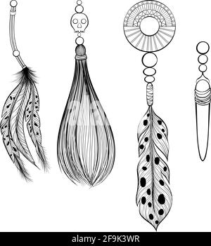 Set aus verschiedenen afrikanischen ethnischen Schmuck Stock Vektor