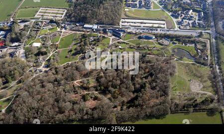 Luftaufnahme von RHS Harlow Carr, Harrogate, North Yorkshire Stockfoto