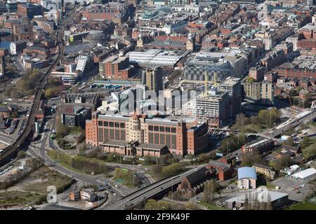 Luftaufnahme des Quarry House in Leeds Stockfoto