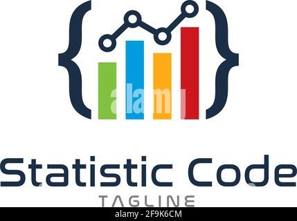 Logo Deisgn Vektor-Statistikcode Stock Vektor