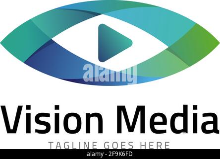 Logo Deisgn Vector Vision Media Stock Vektor