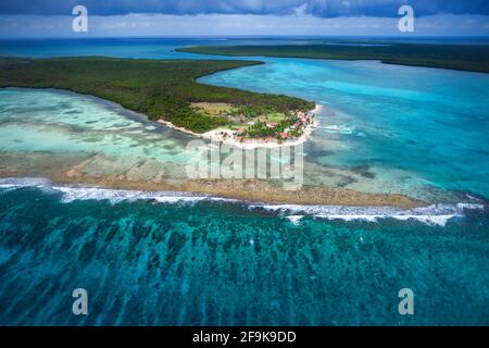 Turneffe Atoll, Turneffe Flats Luxus-Angelresort Stockfoto