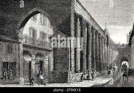 Die Colonne di San Lorenzo, Basilika San Lorenzo Maggiore, Mailand, Italien, 19. Jahrhundert Stockfoto