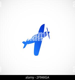 Einfaches Symbol oder Symbol für „Fat Style Vector Flugzeug“. Isoliert Stock Vektor