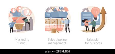 Business Strategy Abstract Konzept Vektor Illustrationen. Stock Vektor