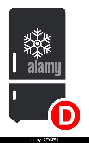Symbolvektor für kalte Ebene Gefriergeräte. Modernes Smart-Zeichen, solides Piktogramm isoliert auf weißem Hintergrund. Stock Vektor