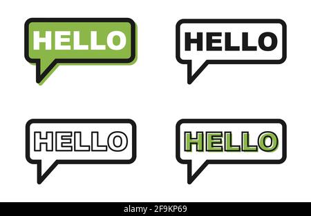 Hallo Icon-Chat, Messenger-Vektor für Ihre Website. Modernes Symbol für Web, App usw. Stock Vektor