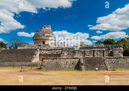 El Caracol, das Observatorium in der alten Maya-Stadt Chichen Itza, Mexiko Stockfoto