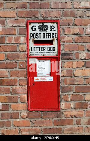 Briefkasten in Macclesfield Stockfoto