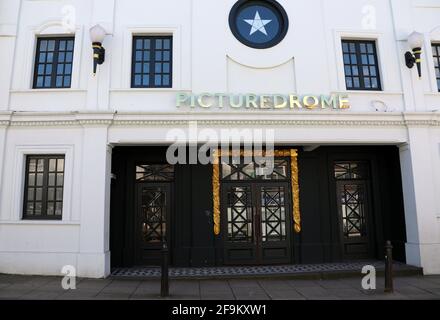 Picturedrome in Macclesfield, das ein Kino und Bingo gewesen ist Halle dann Bar und Restaurant Stockfoto