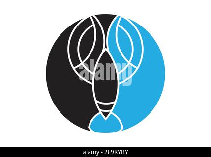 Garnelen Vektor Logo Symbol Design Illustration Vorlage Stock Vektor