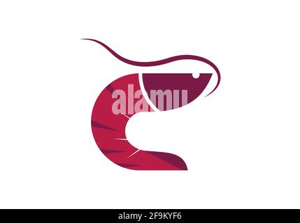 Garnelen Vektor Logo Symbol Design Illustration Vorlage Stock Vektor