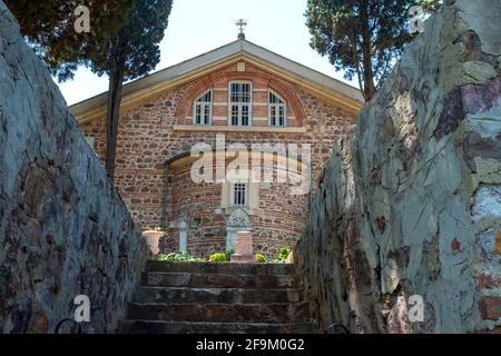 Heybeliada Theologische Schule. Gebäude des Halki Seminary (Turkish Ortodoks Ruhban Okulu), Istanbul, TÜRKEI Stockfoto