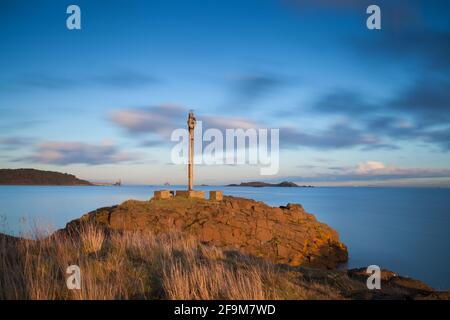 Downing Point in Dalgety Bay bei Sonnenuntergang, Fife Scotland Stockfoto