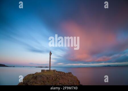 Downing Point in Dalgety Bay bei Sonnenuntergang, Fife Scotland Stockfoto