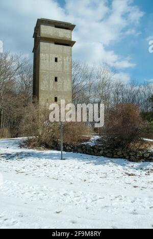 Feuerkontrollturm im Fort Foster Park auf Gerrish Island in Kittery, Maine. Diese Festung wurde erstmals im Jahr 1873 gegründet, aber die erste Batterie auf diesem Sitz Stockfoto