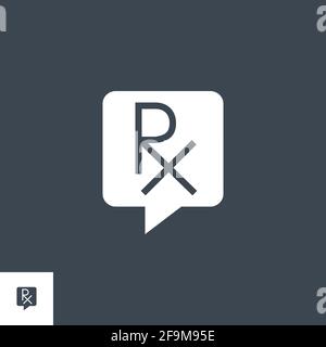 Symbol für verschreibungspflichtige Vektorgyphe. Stock Vektor