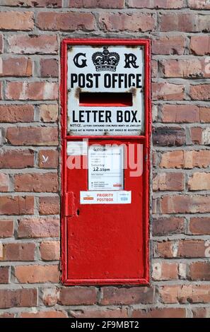 King George Post Box in Macclesfield Stockfoto
