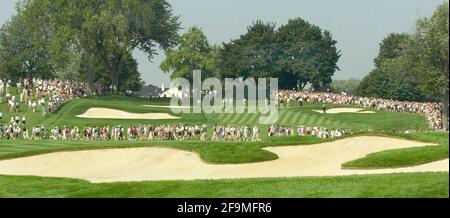 DER 35. RYDER CUP IM OAKLAND HILLS COUNTRY CLUB BLOOMFIELD TOWNSHIP, MICHIGAN. 16/9/2004 DAS 8. GRÜNE BILD DAVID ASHDOWNRYDERCUP GOLF Stockfoto