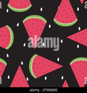 Wassermelone nahtlose Muster Vektor-Illustration Stock Vektor